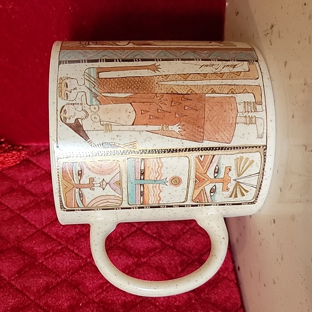 🍃 Laurel Burch coffee mug cup 1990 - Picture 3 of 7